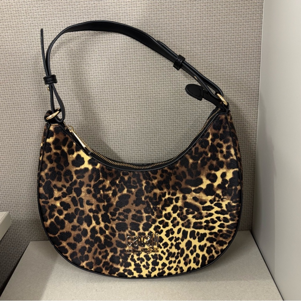 Cavalli Class Fiore Signature Hobo Shoulder Bag